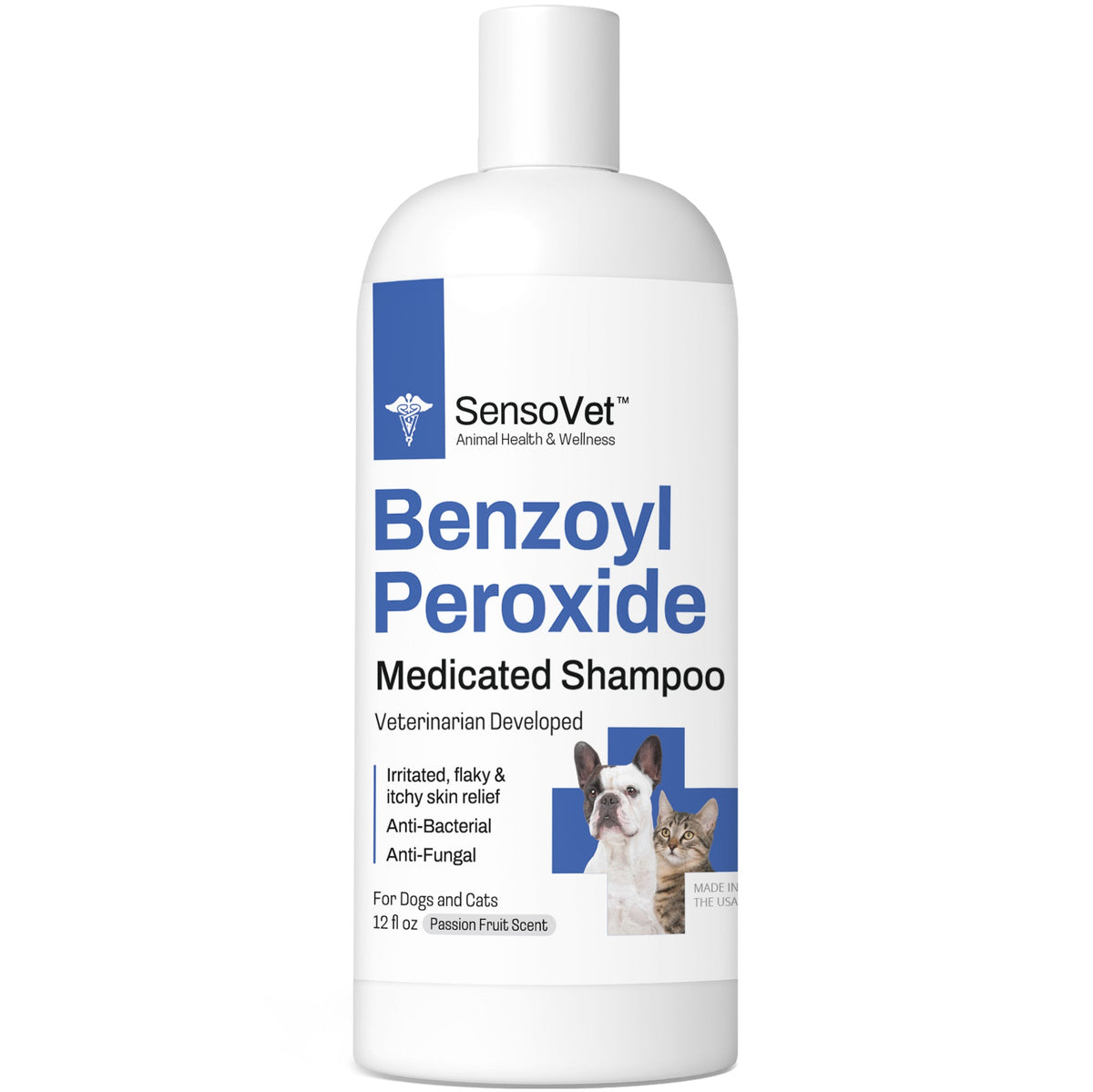 SensoVet Benzoyl Peroxide Shampoo for Dogs & Cats - 12oz