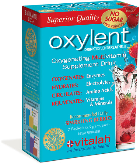 Oxylent Sparkling Multivitamin Drink - Berry-7 pack