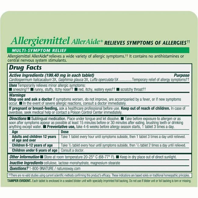 Allergiemittel AllerAide 40 Tablets