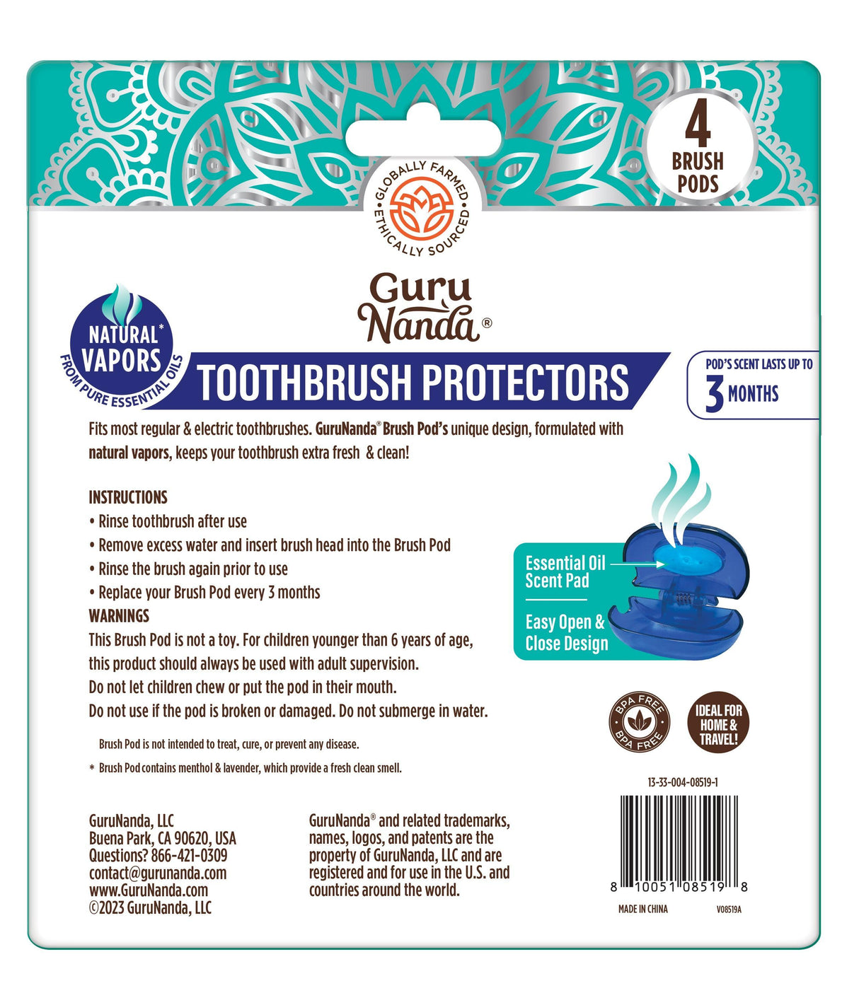 Brush Pod Toothbrush Protector