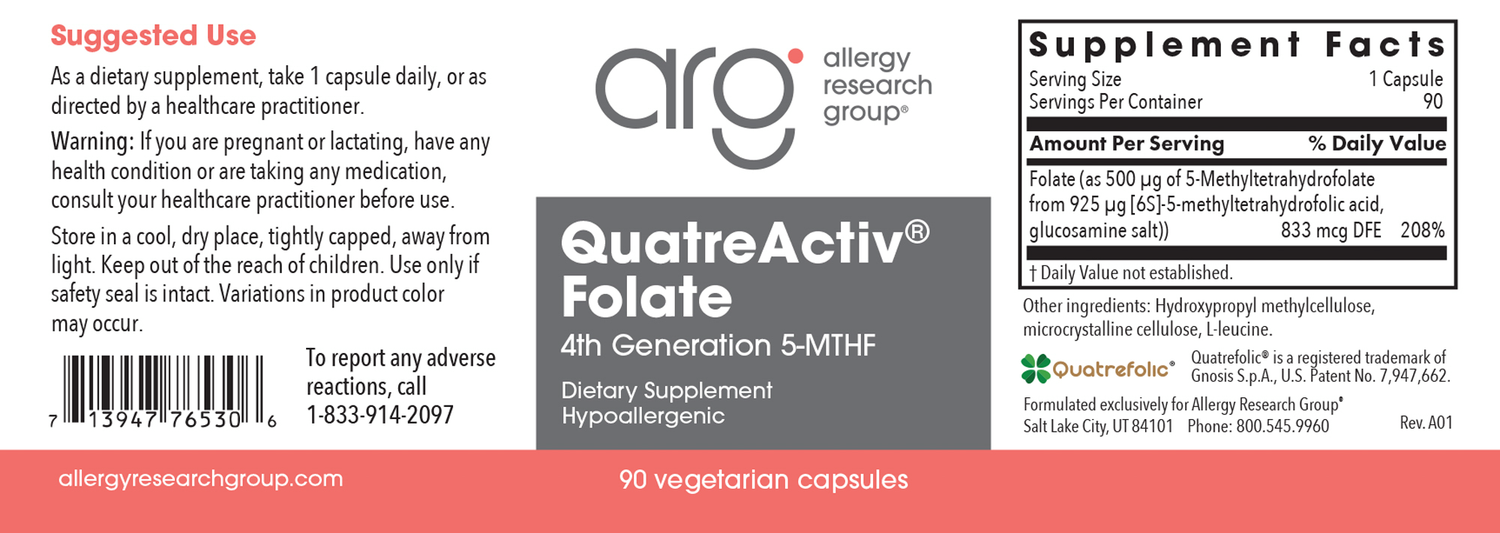 QuatreActiv Folate 90Veggie Caps