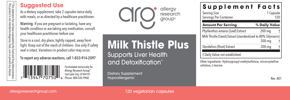 Milk Thistle Plus 120Veggie Caps