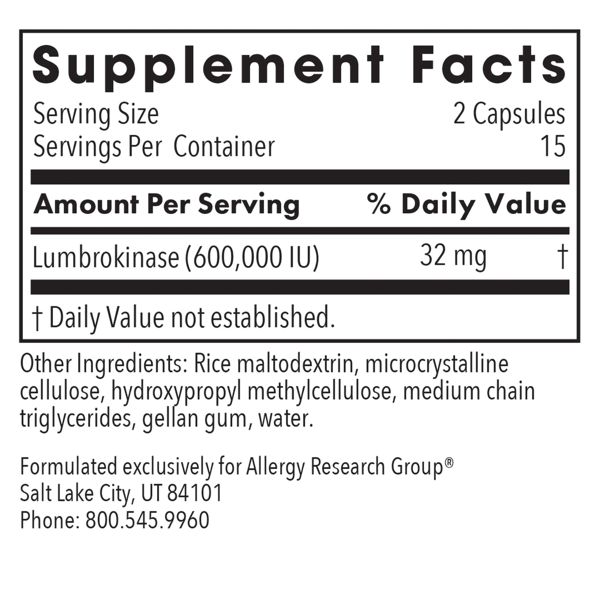 Lumbrokinase 30 Capsules