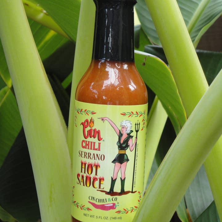 Award winning Cin Chili Serrano Hot Sauce