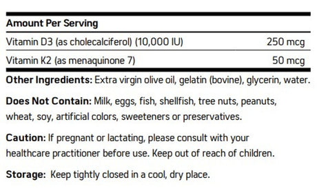 D3-10,000 + K2 60 Softgels