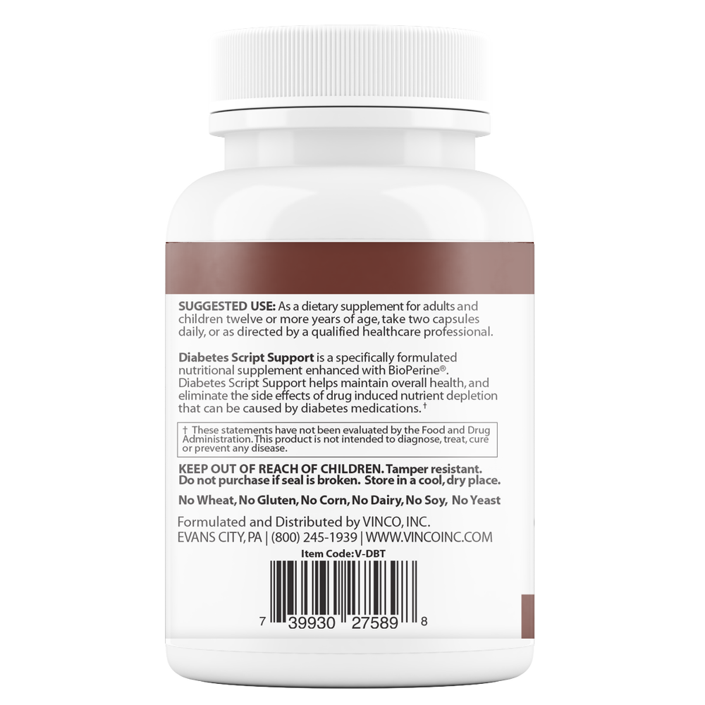 Diabetes Script Support 60 Tablets