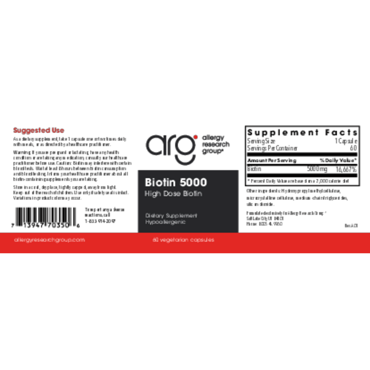 Biotin 5000 60Veggie Caps