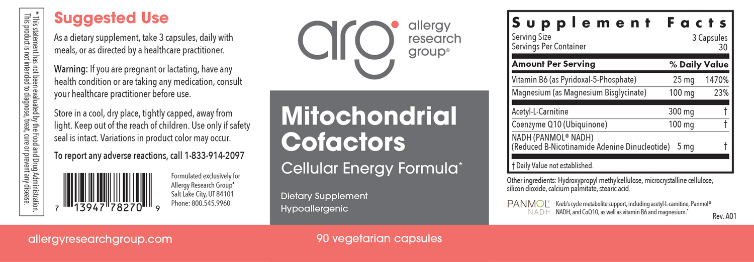 Mitochondrial Cofactors 90Veggie Caps