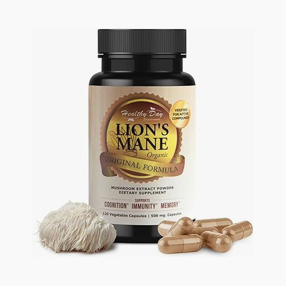 Lion’s Mane Mushroom Capsules – Supports Focus, Memory & Mental Clarity