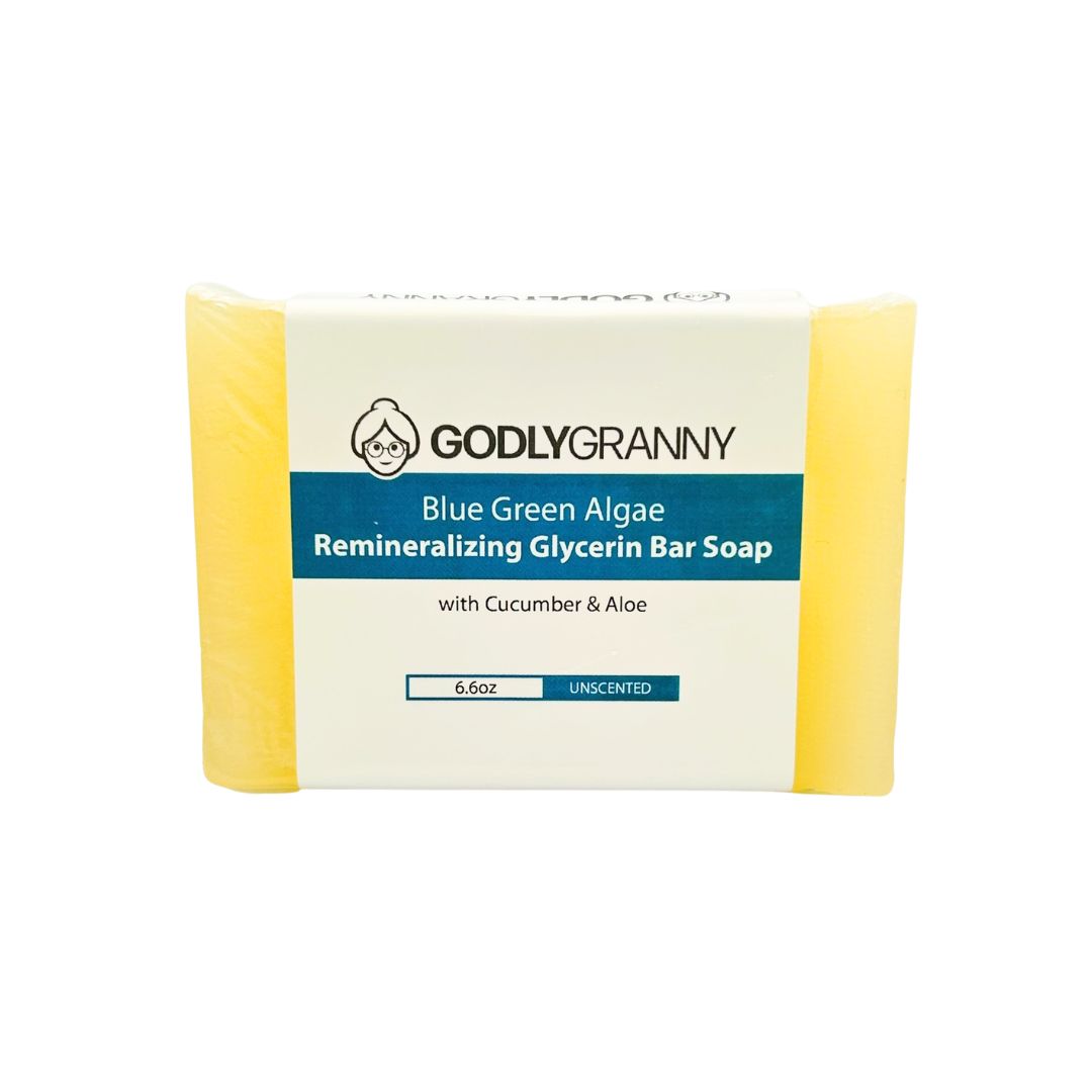 Blue Green Algae Remineralizing Glycerin Bar Soap with Cucumber & Aloe
