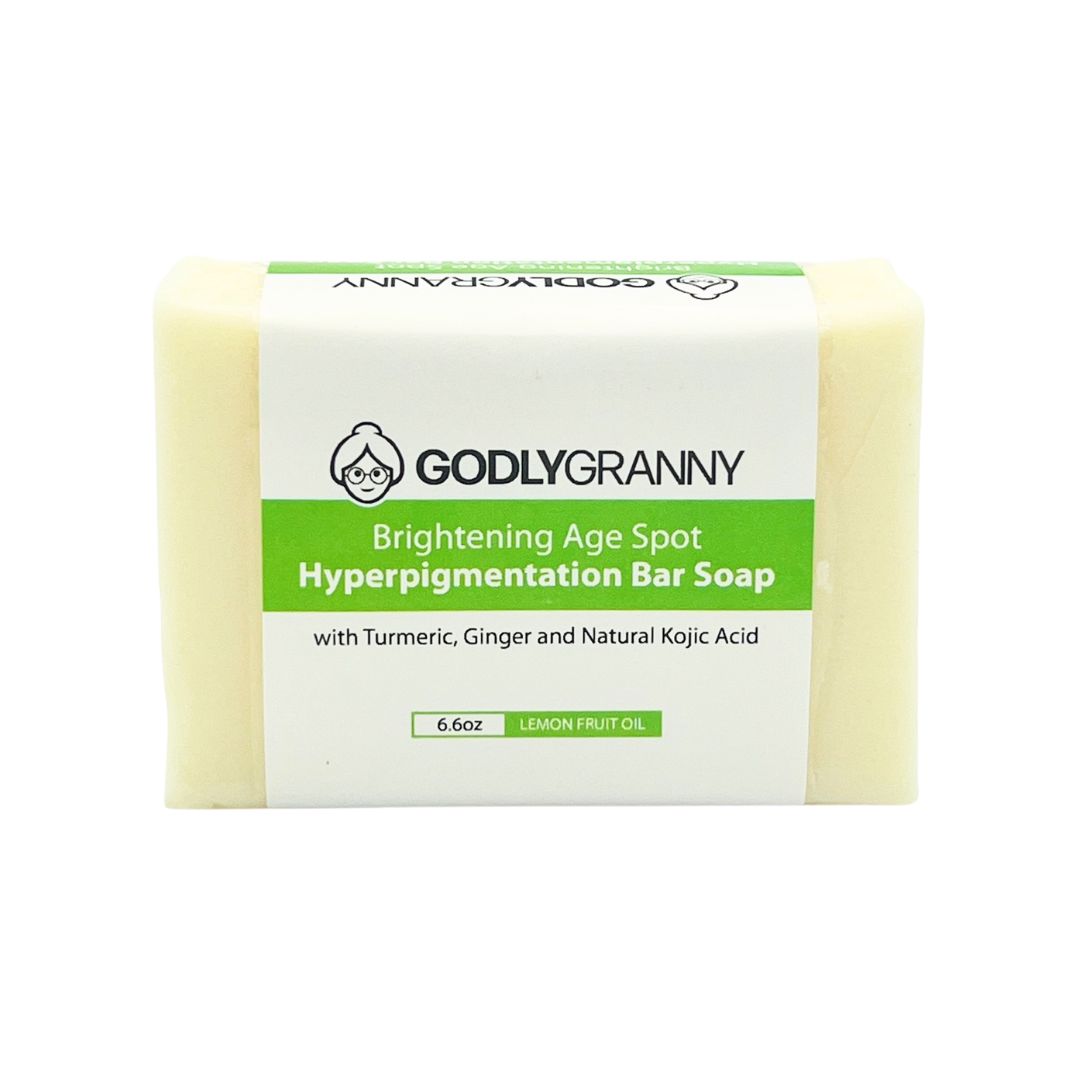 Brightening Age Spot/Hyperpigmentation Face & Body Bar Soap w/ Turmeric, Ginger and Natural Kojic Acid