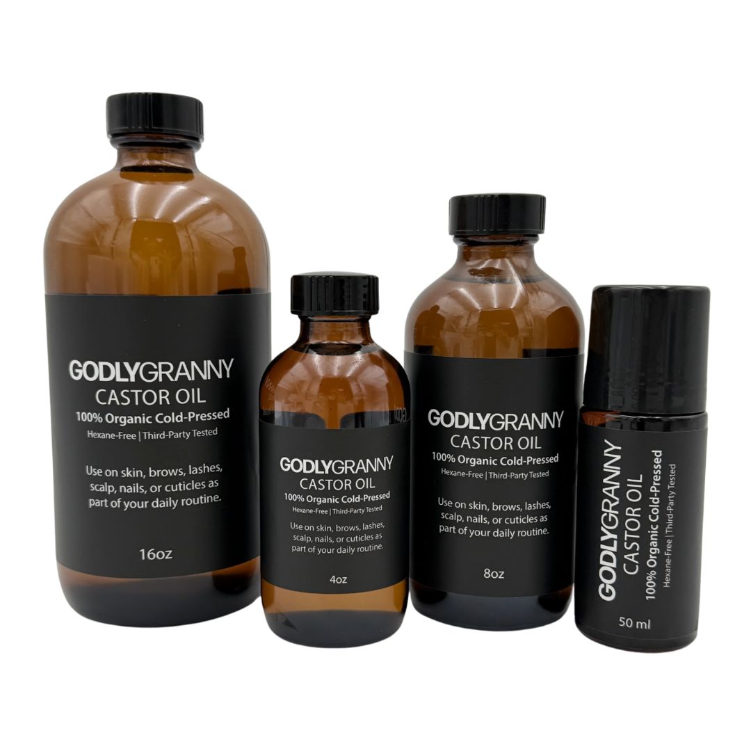 Organic Castor Oil with Rose Quartz Roller