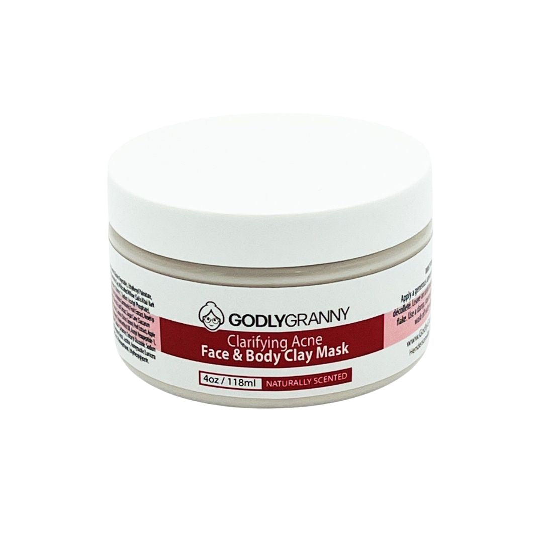 Clarifying Acne Face & Body Clay Mask (Naturally Scented)