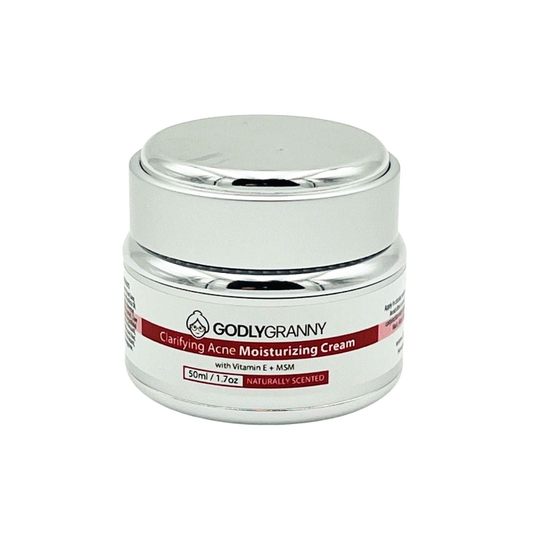 Clarifying Acne Moisturizing Cream with Vitamin E + MSM (Naturally Scented)