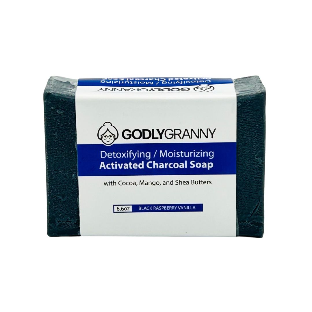 Detoxifying/Moisturizing Activated Charcoal Bar Soap with Cocoa, Mango, and Shea Butters