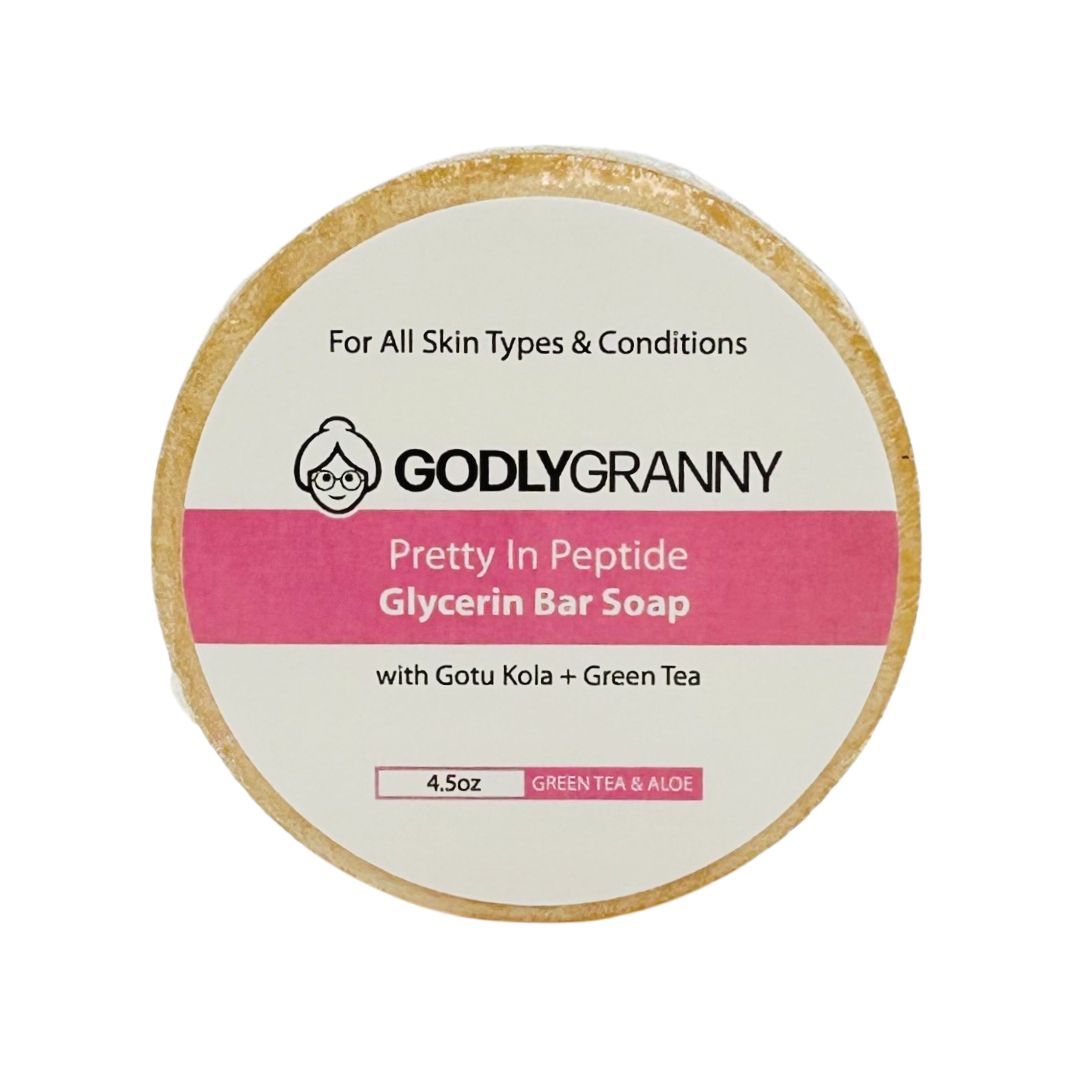 Pretty in Peptide Glycerin Bar Soap with Gotu Kola + Green Tea (Green Tea & Aloe)