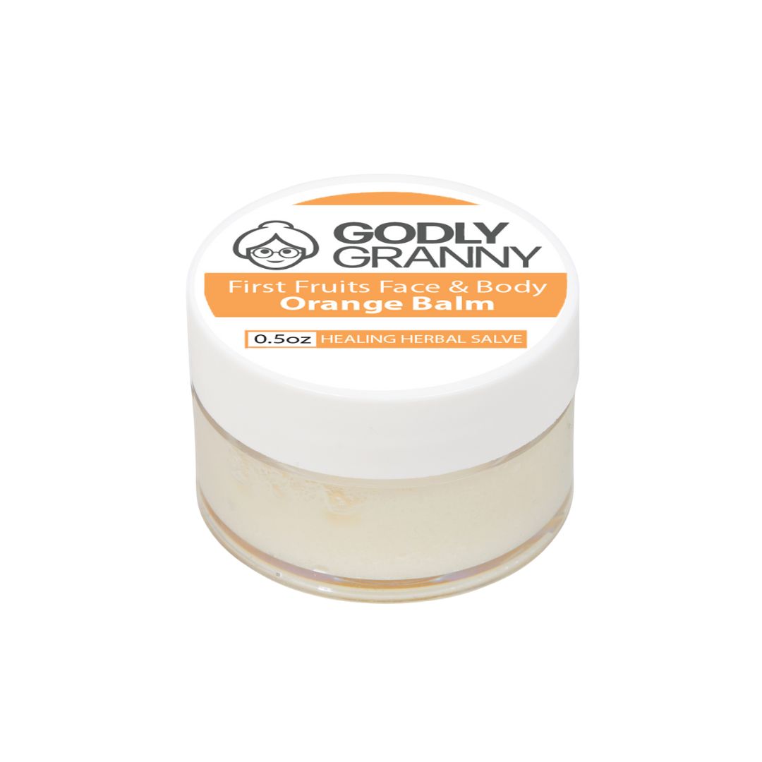 First Fruits Face & Body Orange Balm Skin Glow Herbal Salve
