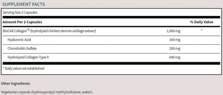 Collagen Type II 500 MG 60 Veggie Caps