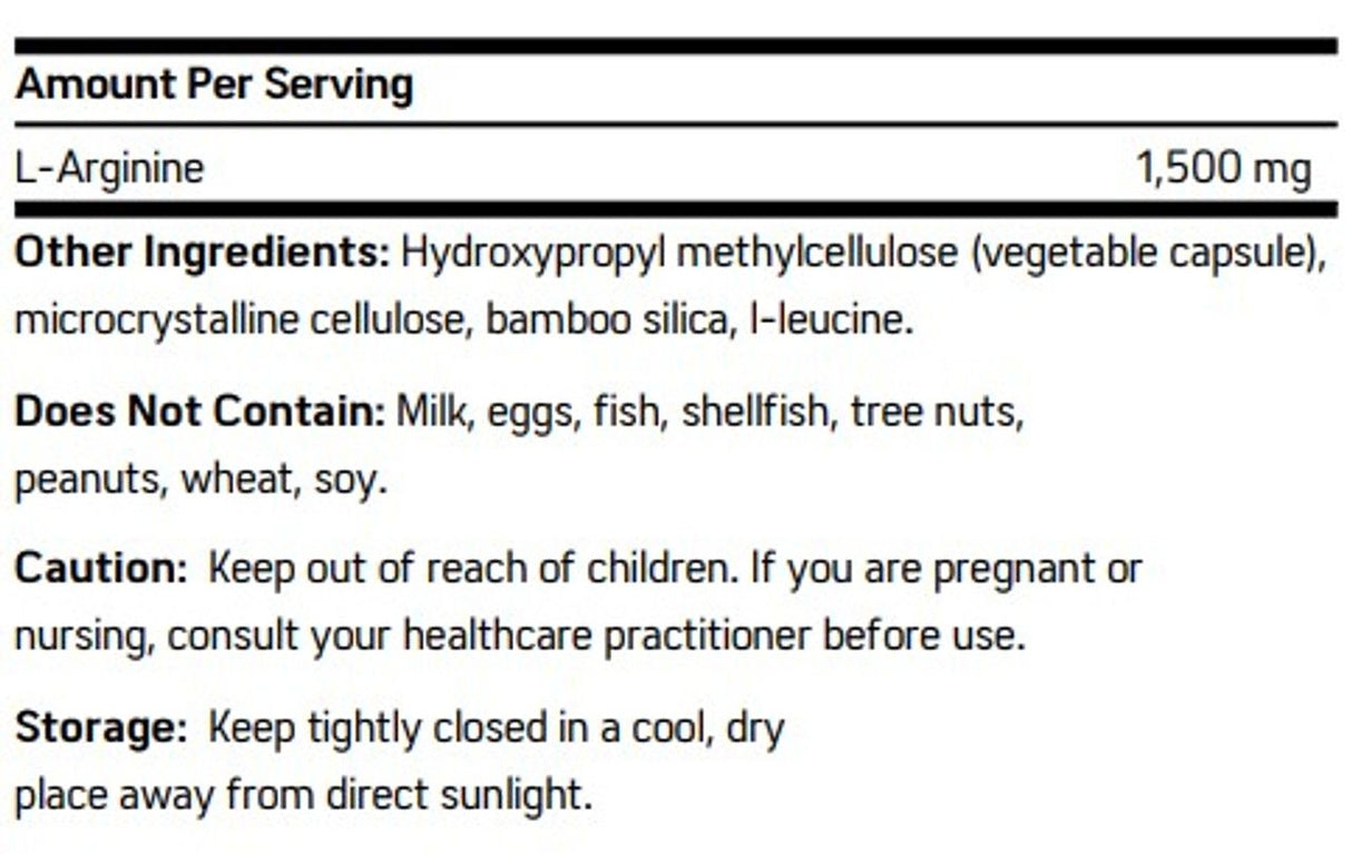 L-Arginine 120 Veggie Caps