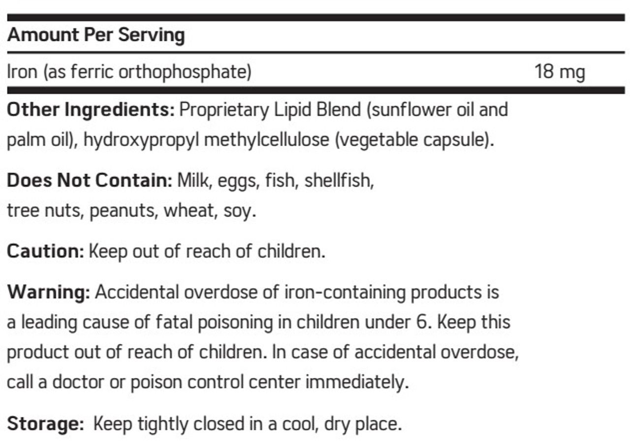Liposomal Iron 60 Veggie Caps