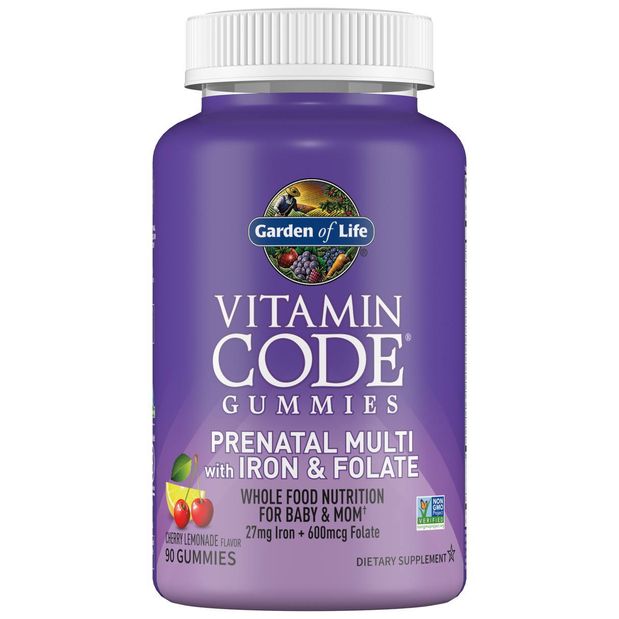 Vitamin Code Prenatal Multi with Iron & Folate (Cherry Lemonade) 90 Gummies