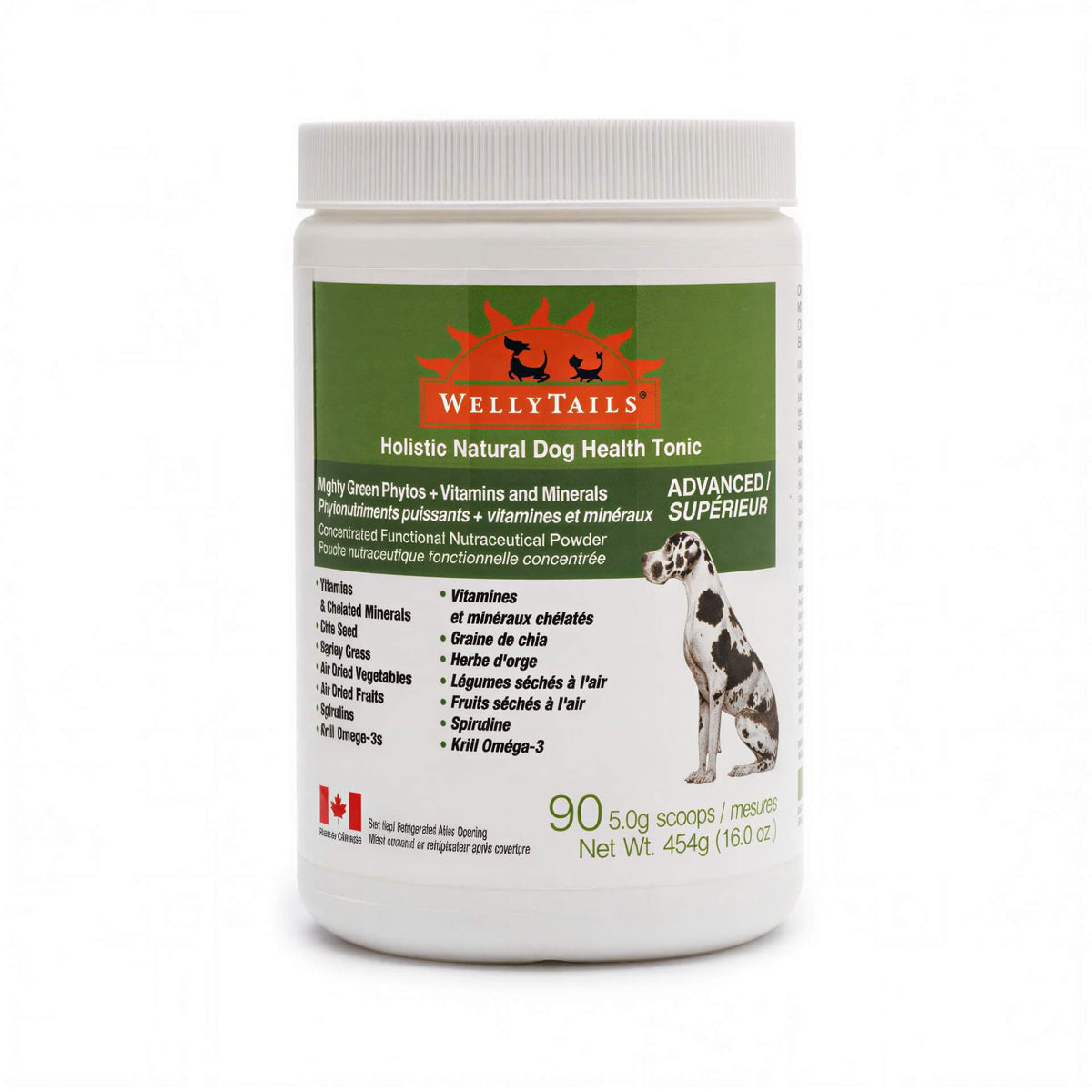 WellyTails Mighty Green Phytonutrients Vitamins & Minerals for Dogs