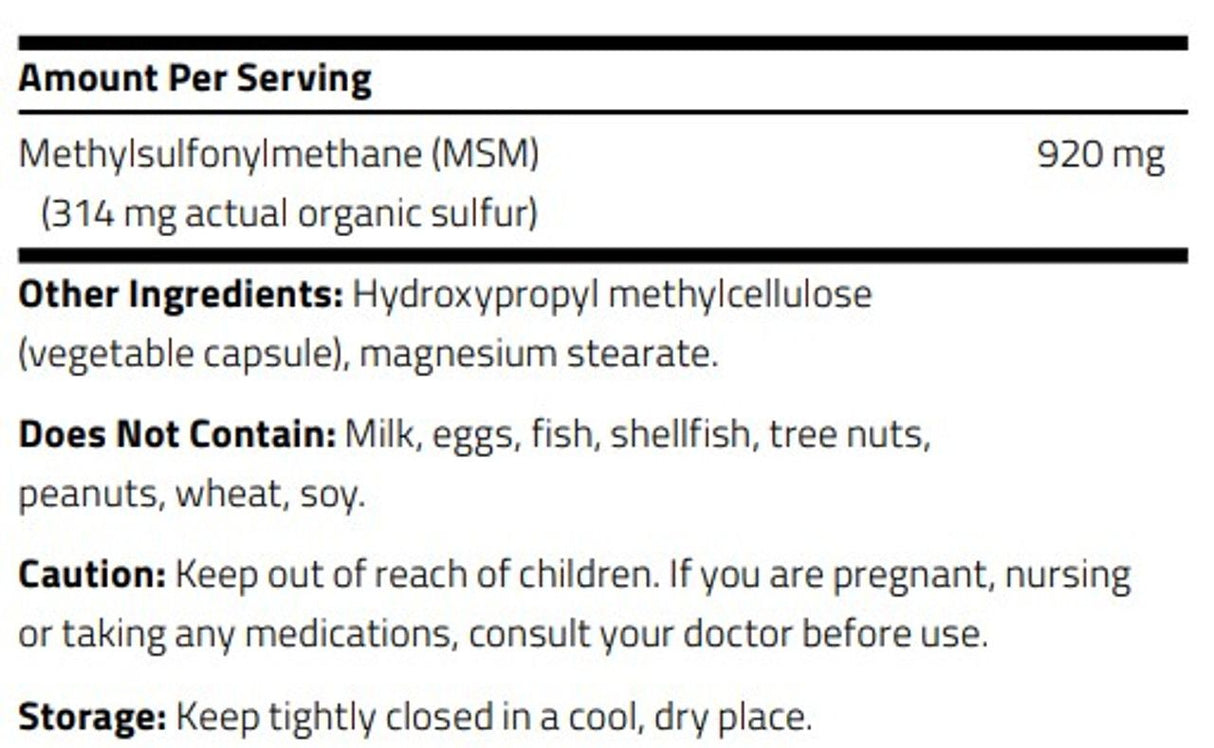 MSM 920 120 Veggie Caps
