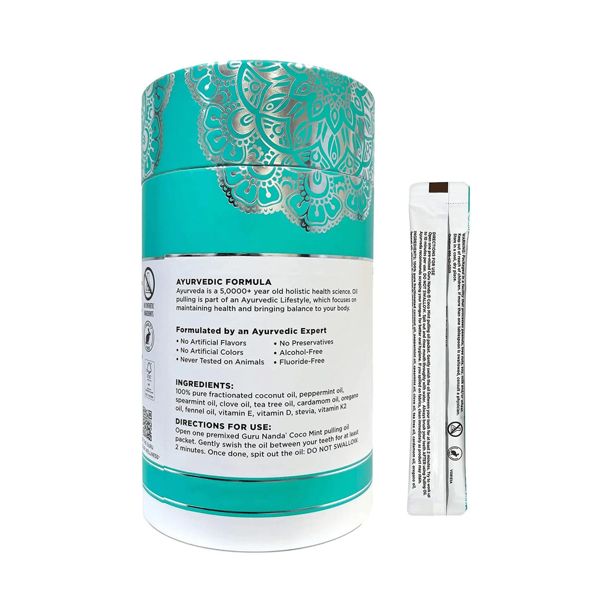 Cocomint Oil Pulling Travel Sachets with Natural Essential Oils & Vitamins