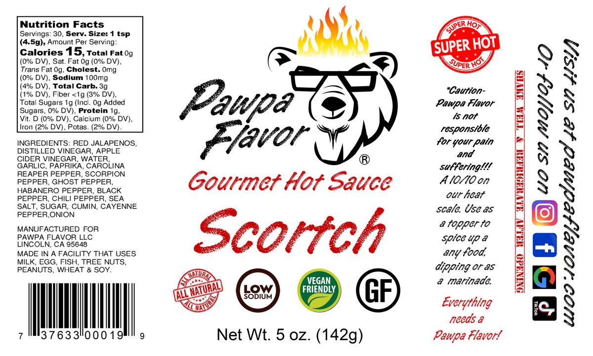 Pawpa Flavor Pawpa Flavor Scortch Hot Sauce