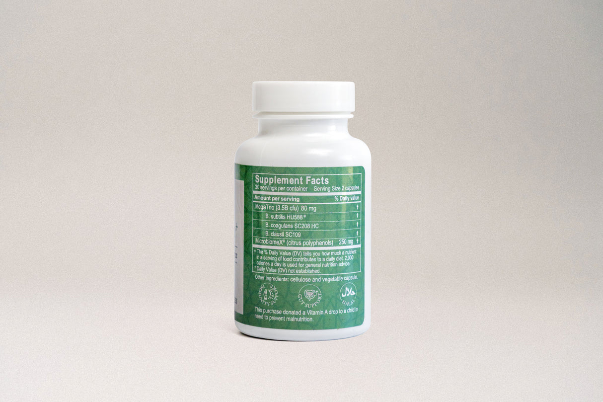 Synbiotic Plus - Halal Probiotics + Prebiotics 3.5 Billion CFU Veggie Capsules - 60 Count | Salaam Nutritionals