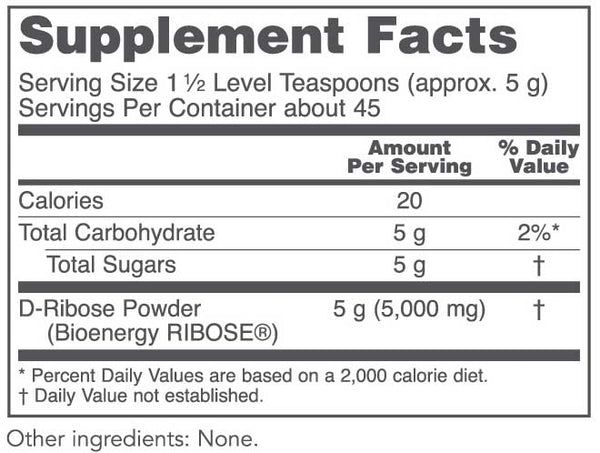 D-Ribose Powder 8 OZ Powder