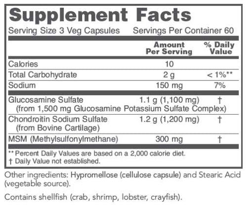 Glucosamine and Chondroitin + MSM 90 Capsules
