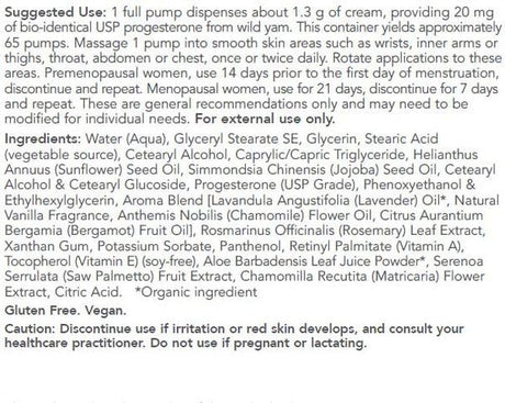 Progesterone Cream W/Lavender 3oz