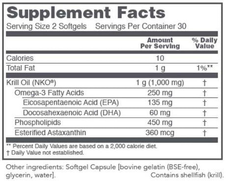 Neptune Krill Oil 500mg 60 Softgels