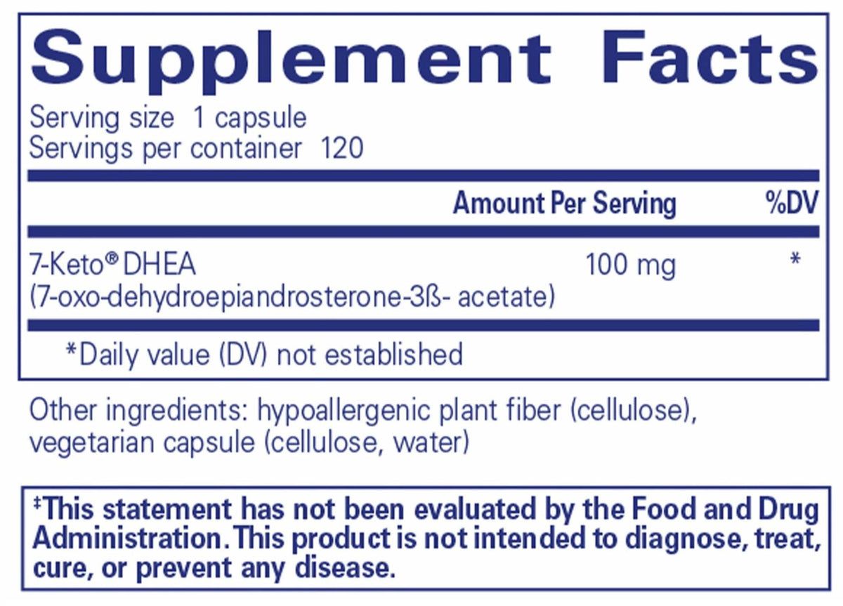 7-KETO DHEA 100 MG 120 Veggie Caps