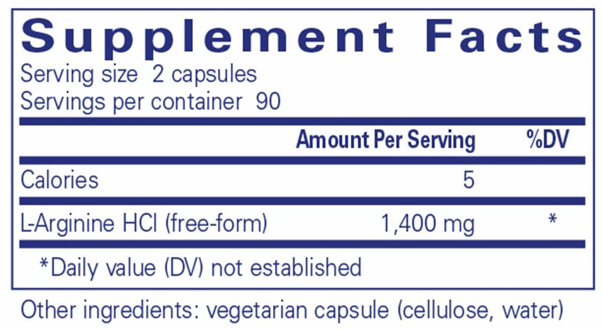 L-Arginine 750 MG 90 Veggie Caps