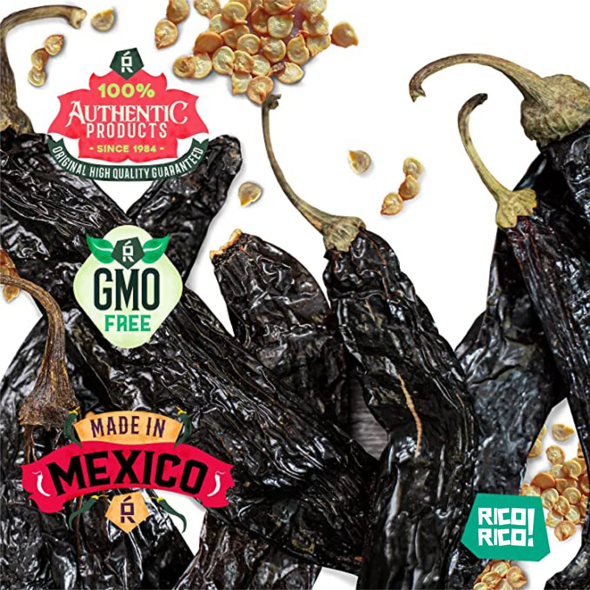 Dried Mexican Chiles 3-Pack โ Ancho, Guajillo & Pasilla