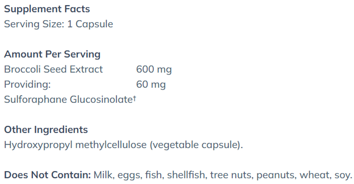 BrocColinate Extra Strength 60 MG 30 Veggie Caps