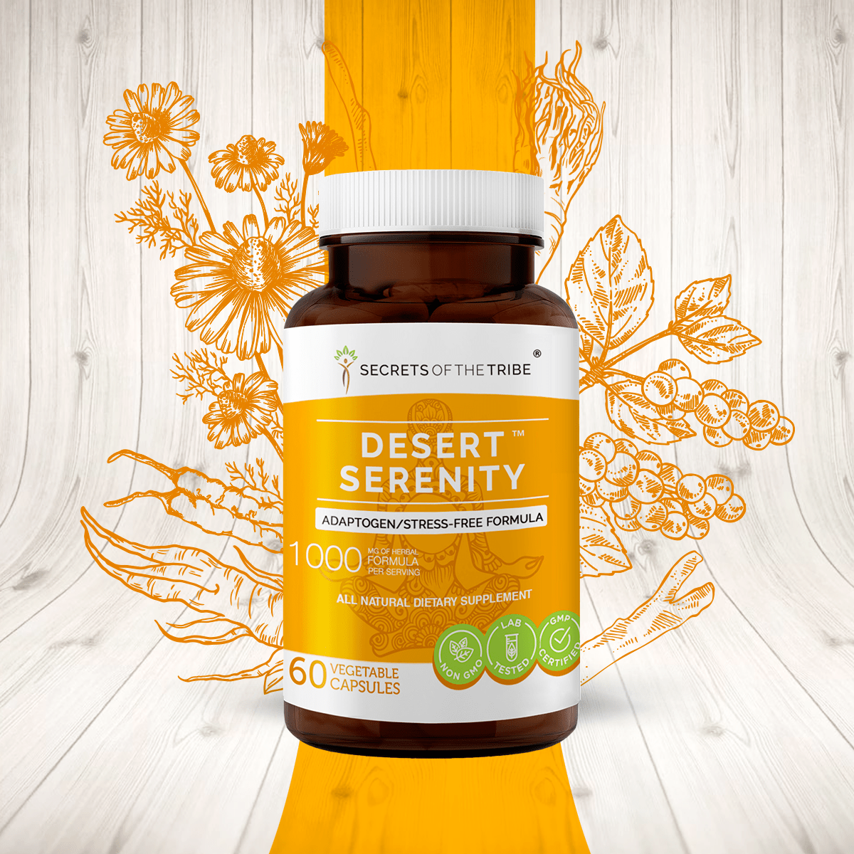 Secrets of the Tribe Desert Serenity Capsules - Adaptogen/Stress-free Formula