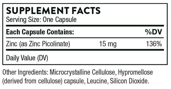 Zinc Picolinate 15 Mg 60 Veggie Caps