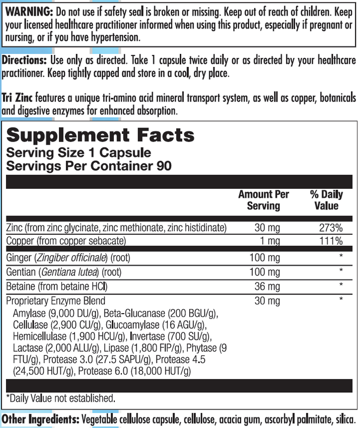 Tri Zinc 90Capsules