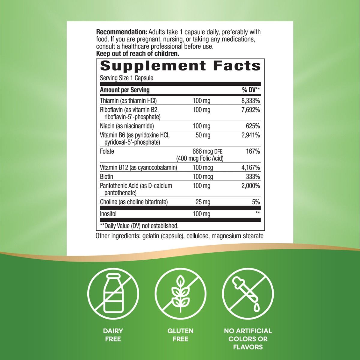 Vitamin B-100 Complex Capsules