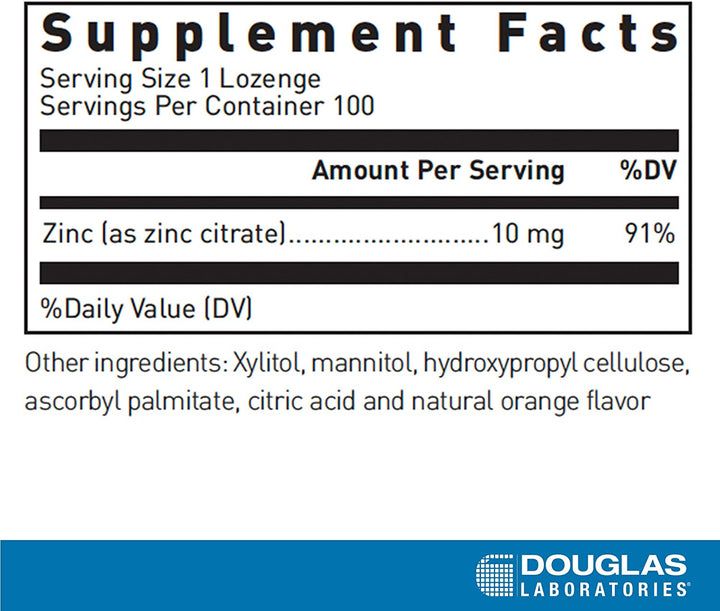 Zinc Lozenges 100 Lozenges Orange