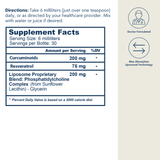 Liposomal Curcumin + Resveratrol - Liquid (6 FL OZ/ 30 Servings)