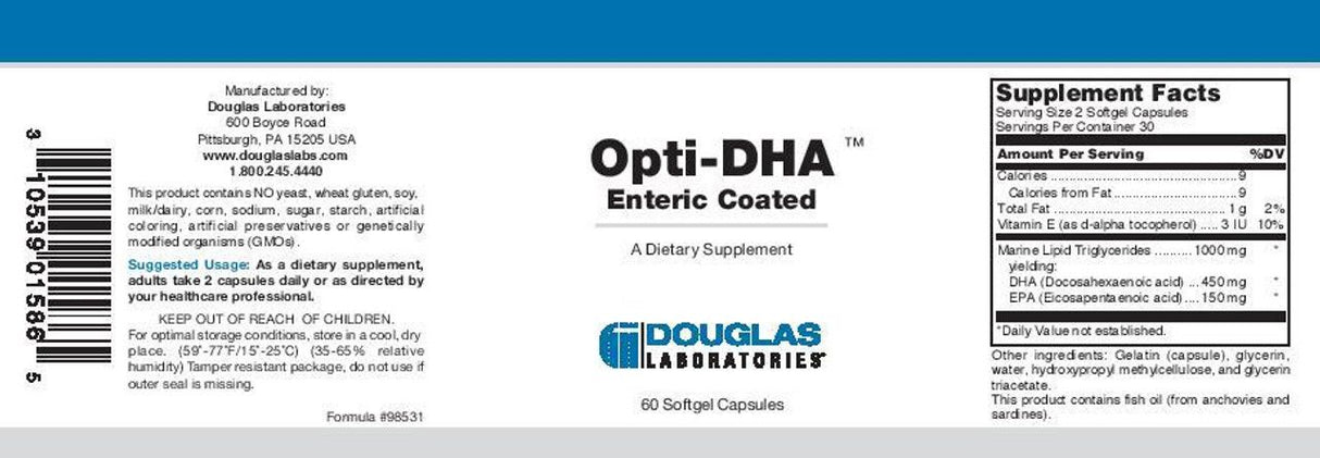 Opti-DHA (Enteric-Coated) 60 Capsules