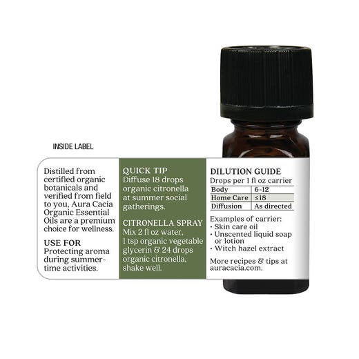 Organic Essential Oil - Citronella .25 ozOil