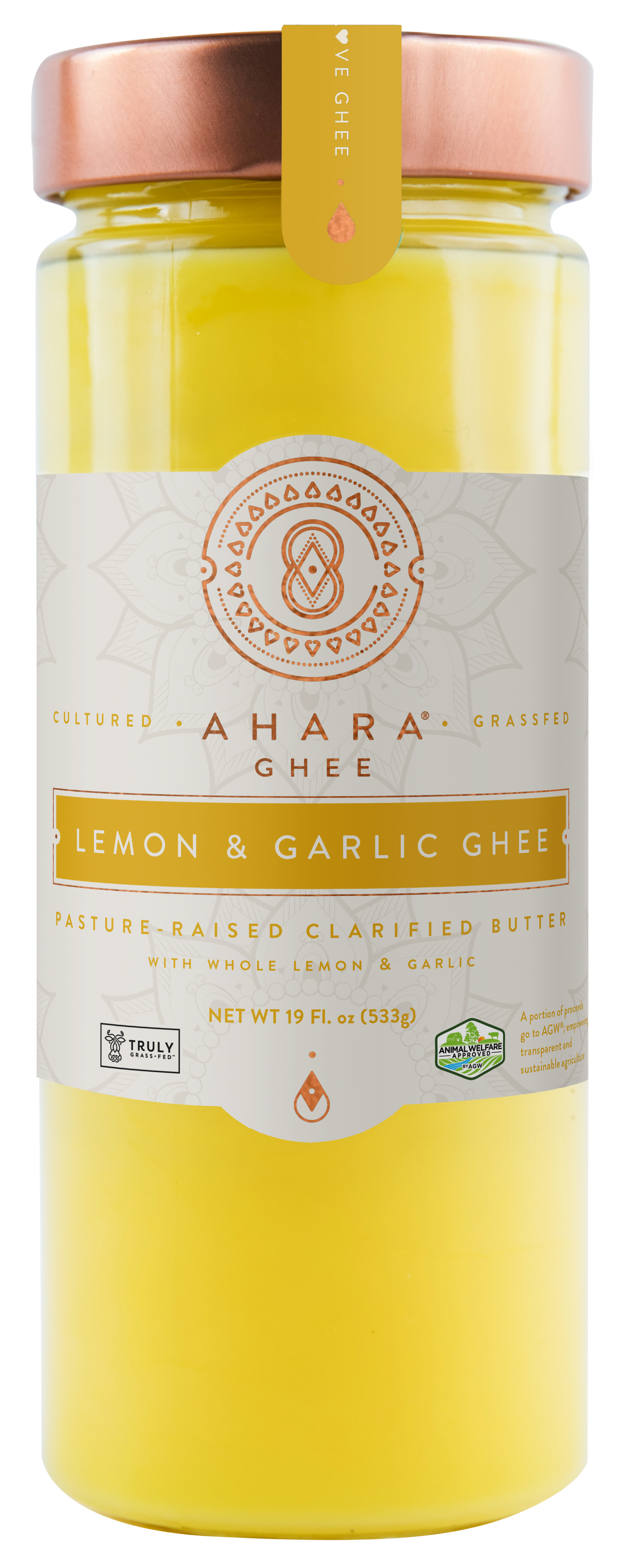 Ahara Rasa Grass-Fed Lemon & Garlic Ghee | Ahara Rasa