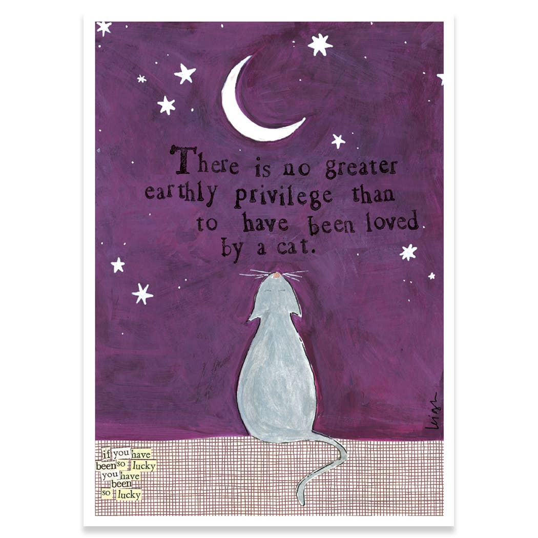 LOVED BY A CAT | CURLY GIRL SYMPATHY CARD
