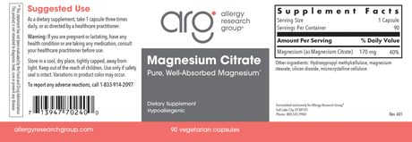 Magnesium Citrate 90Veggie Caps