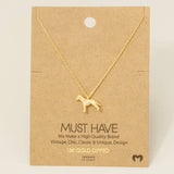 Gold Dipped Dog Pendant Necklace: G